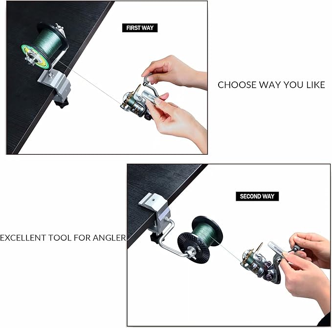 THKFISH Fishing Line Spooler Fishing Line Winder Spooler Fishing Accessories Adjustable Stable Portable Fishing Line Spooler/Fishing Line Remover