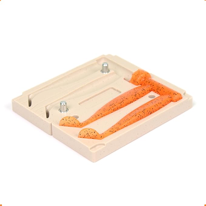 Soft Plastiс Lure Making Injection Fishing Mold Shaker 3.2'' Two Cavity