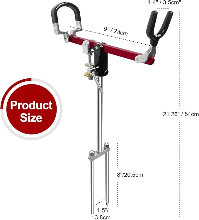 Fishing Rod Holders, 360 Degree Adjustable Fishing Pole Holders for Ground, Multifunctional Stainless Steel Beach Fishing Rod Holder Fishing Gifts for Men