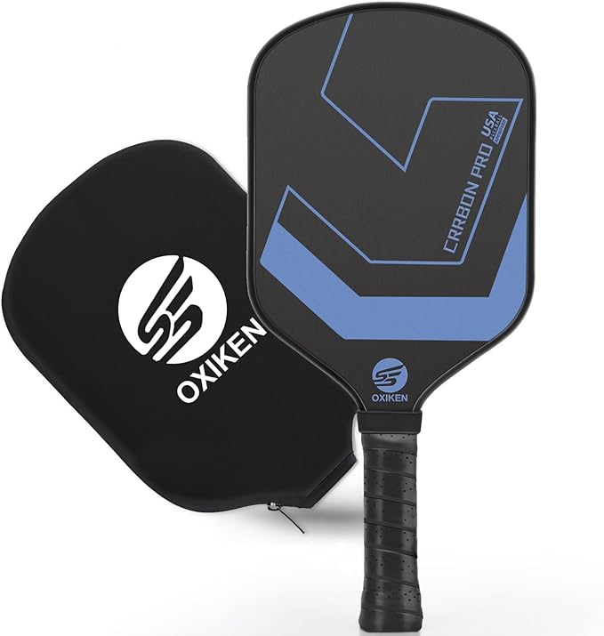OXIKEN 16 mm Pickleball Paddles 2026 USAPA Approved T700 Carbon Fiber Pickle Paddle (CFS), High Grit & Spin, Honeycomb Core, 5.5” Elongated Handle, Anti Slip Sweat Absorbing Grip with Cover Case