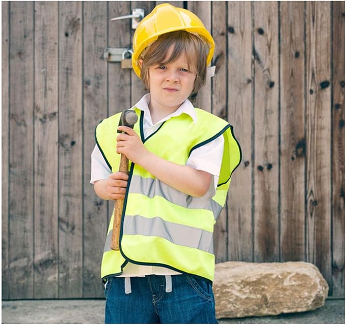AIEOE Kids High Visibility Safety Vest Reflective Running Lightweight Traffic Walking Breathable Construction Vest