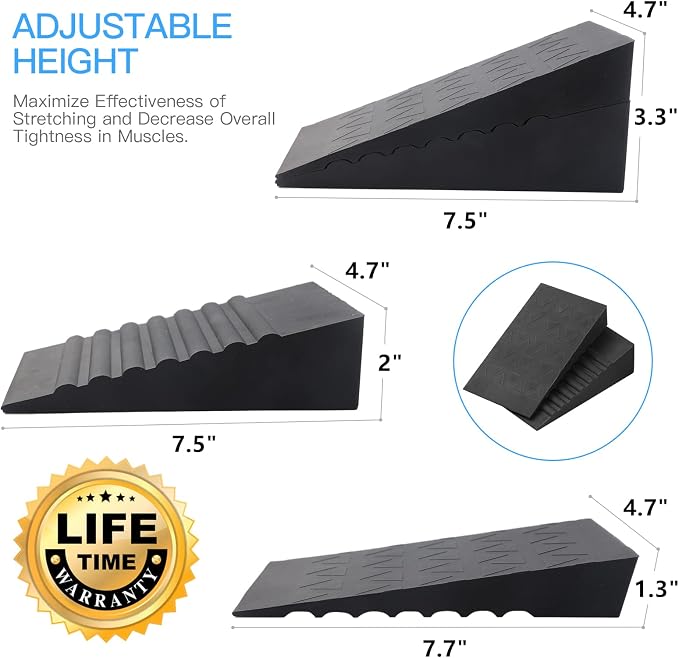 Squat Wedge Height Adjustable Slant Board for Heel Elevated Squats Calf Stretcher Block Enhance Mobility And Strength Performance