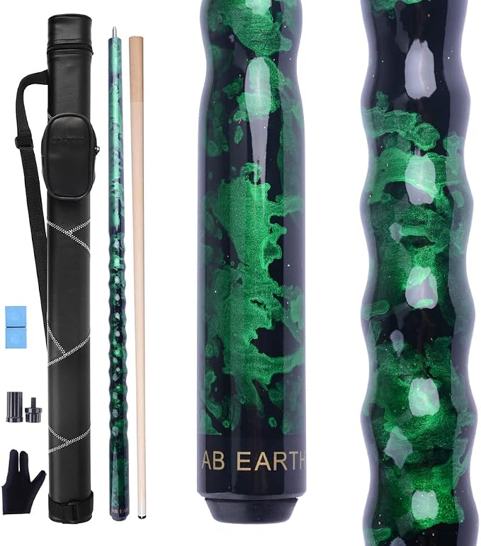 Ergonomic Design 13mm Tip 58" Maple Pool Cue Stick Kit with Hard Case