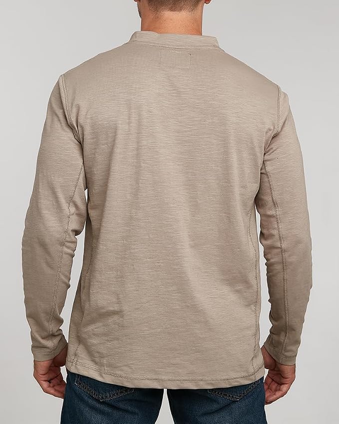 Venado Henley Long Sleeve Shirts for Men - Mens Henley with Flex Material