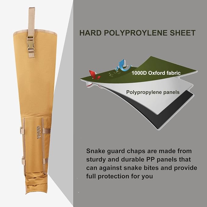 Snake Chaps: Snake Gaiters for Men Offer Snake Bite Protection from Ankle to Thigh