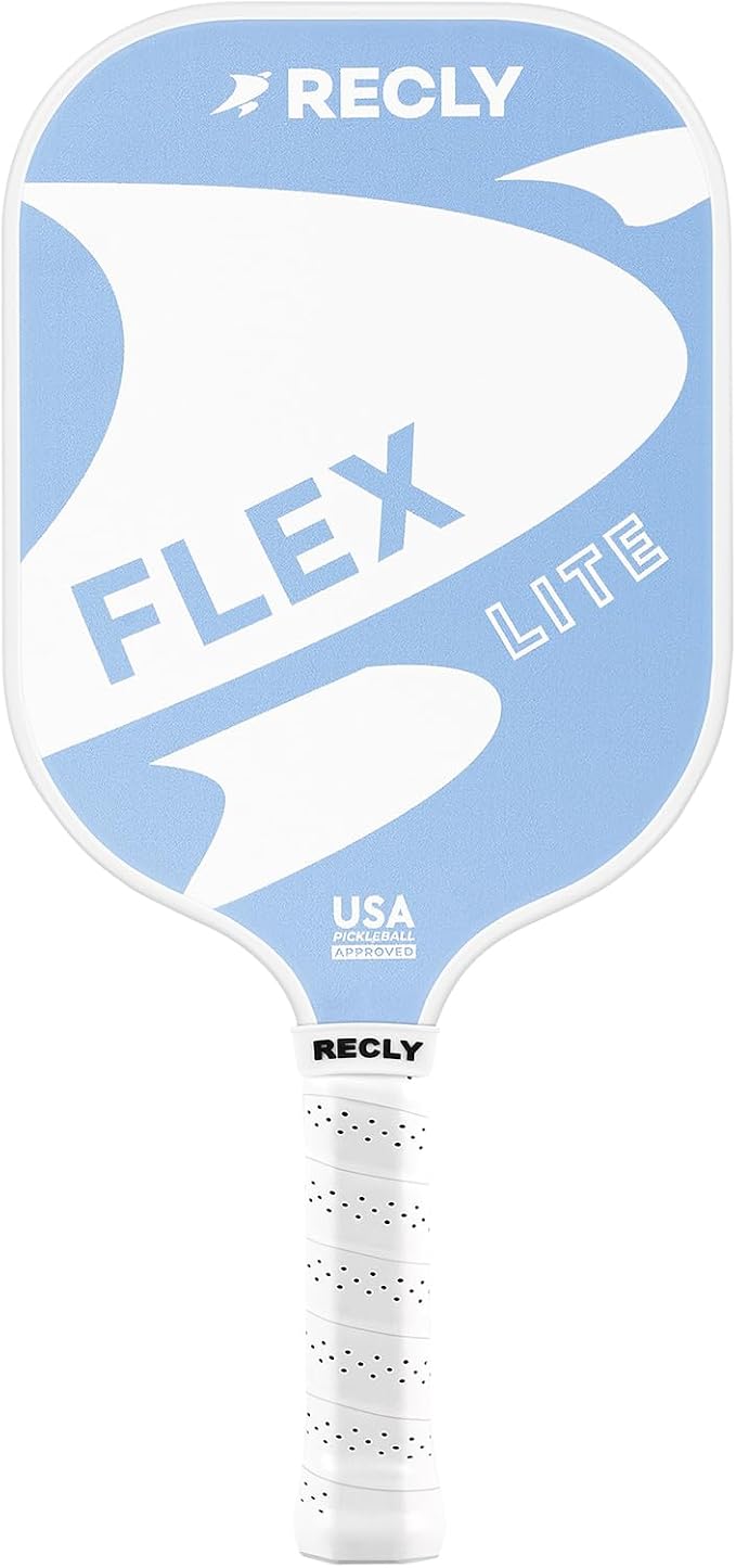 Recly Pickleball Paddles, Carbon Fiber Pickleball Paddle with UV Printed Finish & Sure-Grip Elongated Handle 14MM,USAPA Approved for Beginner and Professional Players