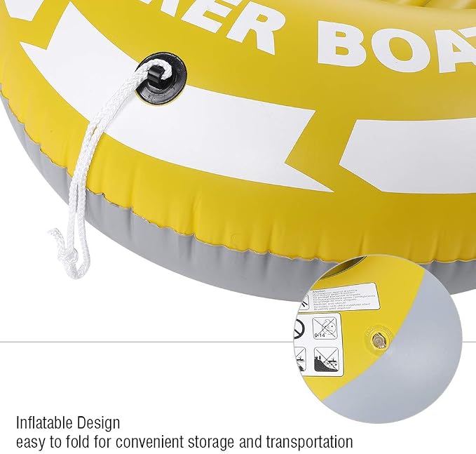 Inflatable Kayak Boat PVC Air Canoe for Fishing Diving Drifting (1 Person Rowing with Double Valve) Inflatable Boat PVC Boot Canoes