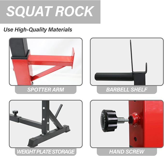 Multi-Function Squat Press Barbell Rack Stand, Height Adjustable Barbell