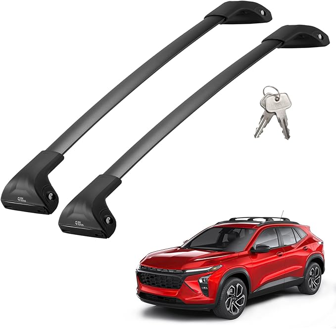 JOYTUTUS 300LBS Lockable Roof Rack Cross Bars Compatible with Chevy Chevrolet Trax 2023-2026, Heavy Duty Anti-Theft Aluminum Crossbars for Rooftop Cargo Carrier Luggage Kayak Canoe Ski Snowboard