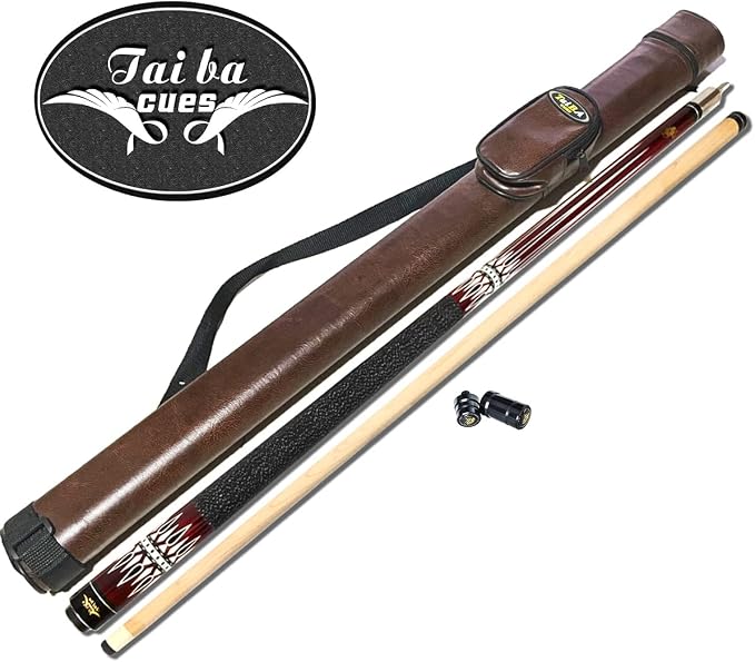 Tai ba cues Pool cue Stick, 13mm Multilayer Leather Tip, 58", Linen Wrap, Hardwood Canadian Maple Professional Billiard Pool Cue Stick 19-21 Oz (Selectable)