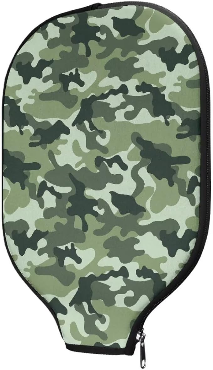 Blue Camo Corgi Pattern Print Pickleball Paddle Covers Only Paddles Holder Sleeve Fits Most Rackets