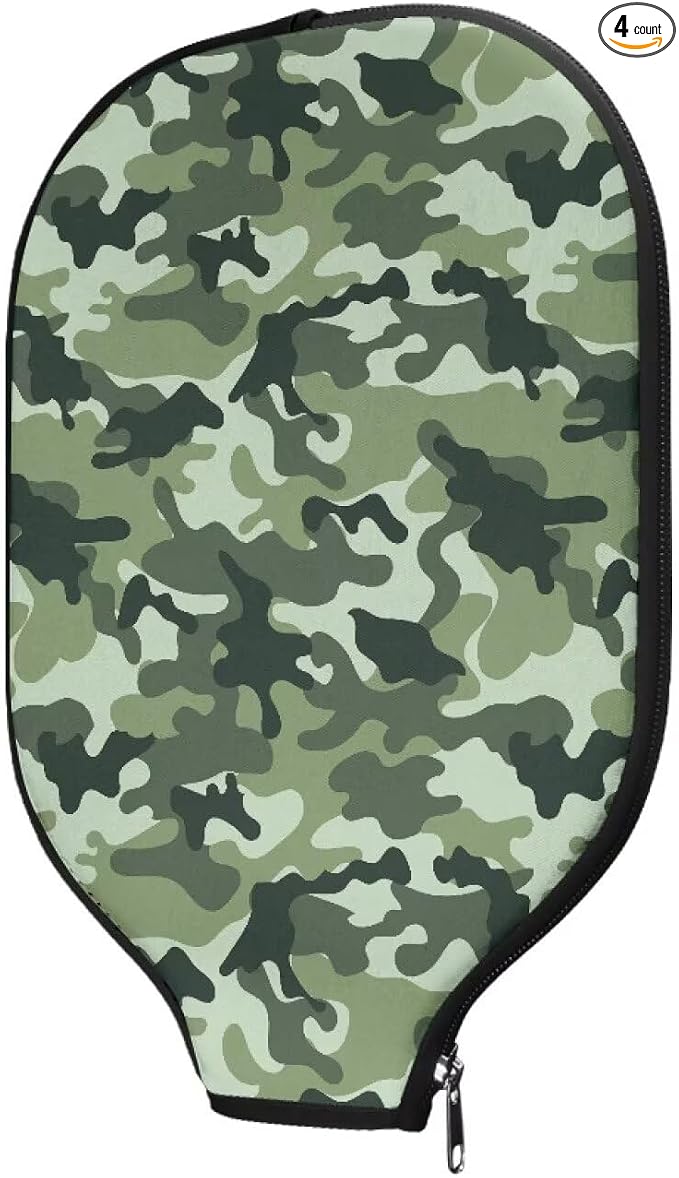 Blue Camo Corgi Pattern Print Pickleball Paddle Covers Only Paddles Holder Sleeve Fits Most Rackets