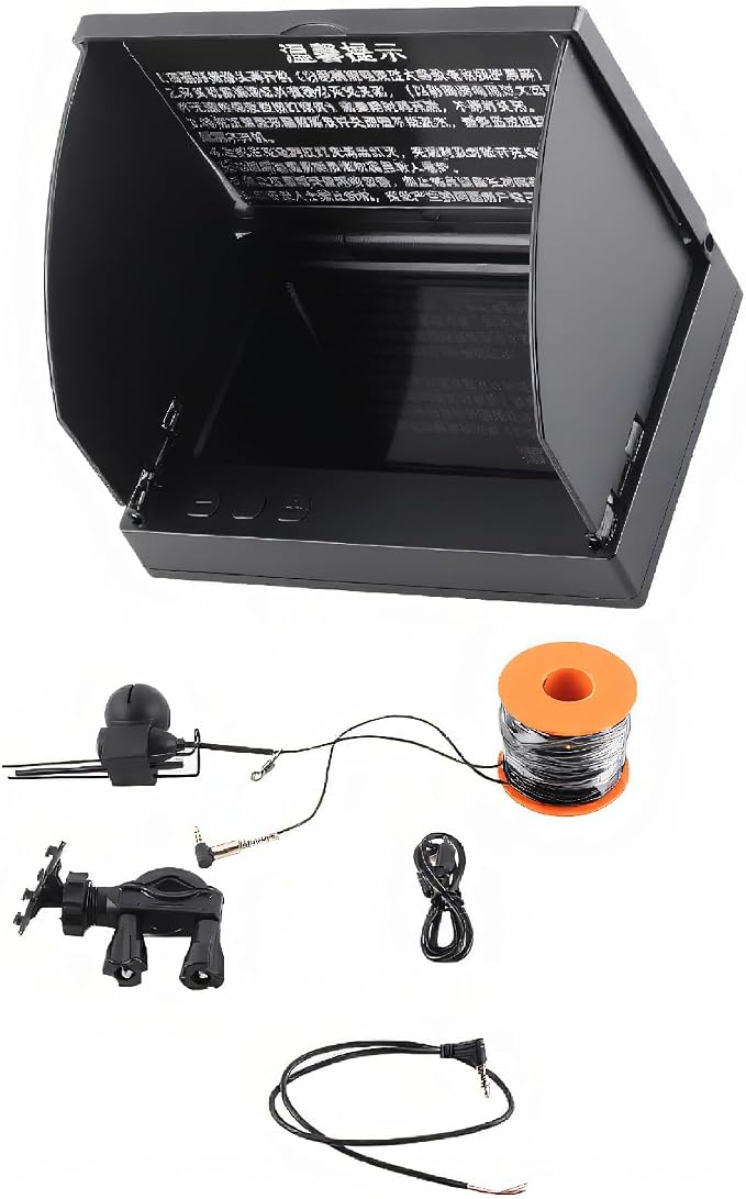 Generic Underwater Fishing Camera, 4.3 Inch HD Fish Finder, IP67 Underwater Fishing Camera with Sun Visor, 5000mAh Battery, 30M Cable, for Sea Ice Lake Fishing, Underwater