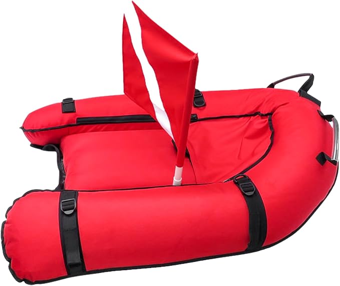 Luwint Hi-Vi Inflatable Dive Float Buoy and 5ft Surface Marker Buoy