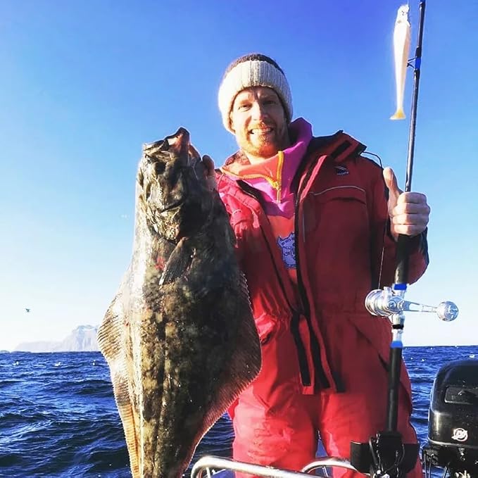 Portable Saltwater Offshore Heavy 3-Piece Spinning Rod 30-50lb Fishing Rod Portable Boat Jigging Trolling Fishing Rod Graphite Spin Rod 6Ft & 7Ft