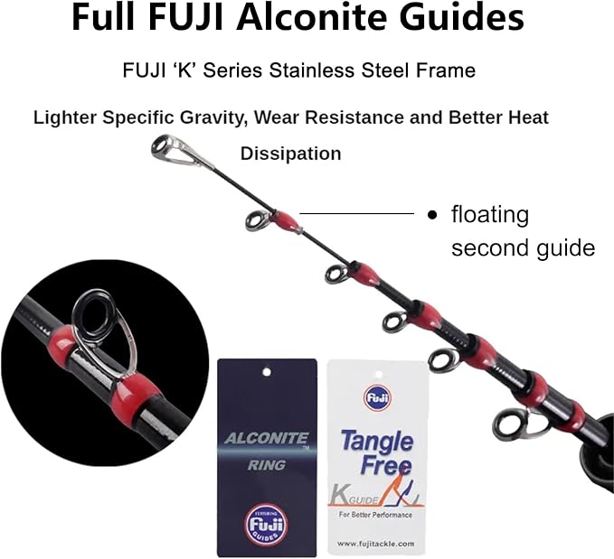 PURELURE Telescopic Fishing Rod Ultralight/Light, Portable Travel Rod 5'9'' | Carbon Fiber Rod Spinning & Casting, FUJI Alconite Ring and Reel Seat, One-Piece Mixed Carbon/4A Cork Handle, Spare Solid Tip