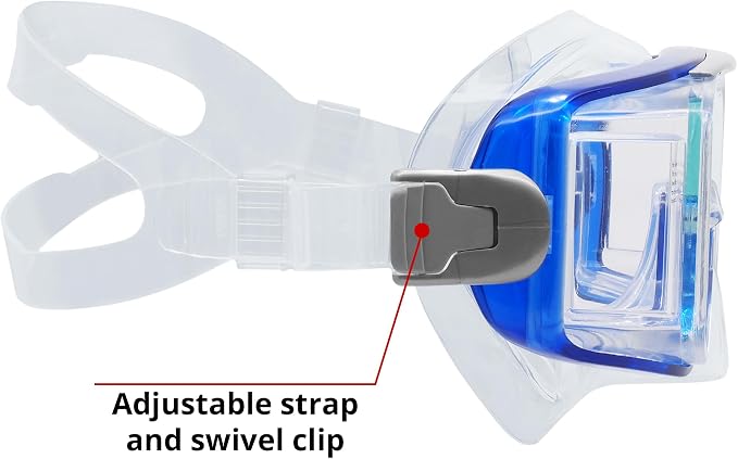 PanoEX 3 Window Diving Mask - Panoramic Wide View, Anti-Fog Tempered Glass, Anti-Leak Silicone Skirt - Scuba Mask, Dive Mask, Snorkel Mask for Adults