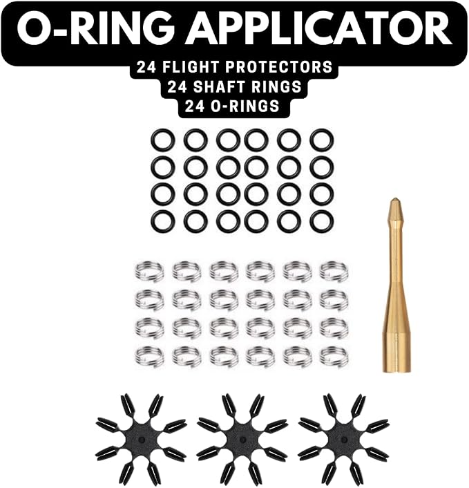 Deluxe Darts Tune up Kit Box | Flights, Sharpener, Shafts, O-Rings, Flight Savers, Accessories (10446-Flights/Shafts/Tips)