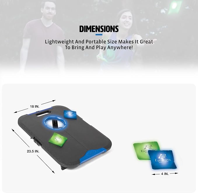 EastPoint Sports Go! Gater Cornhole – Light-Up and Travel Versions – Easy Storage & Light-Weight – Perfect for Outdoor and Indoor Play