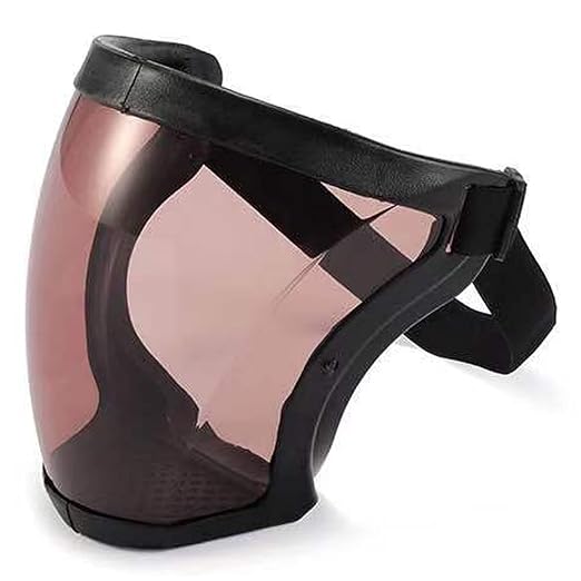 Anti-Fog Full Face Active shields Protection Visible Expression Transparent Breathable Comfortable Adults Reusable (Brown, 1PCS) (JZY-0010)