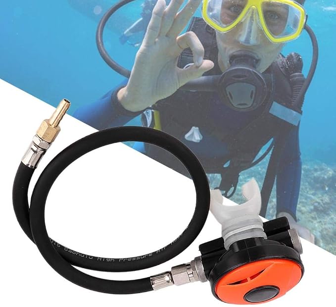 Tbest Regulator, Diving Mouth Piece Dive Snorkel 2nd Stage Regulator Diving Explorer with Mouthpiece Diving Equipment Accessory for Diving Snorkeling Underwater Erogatore Subacqueo