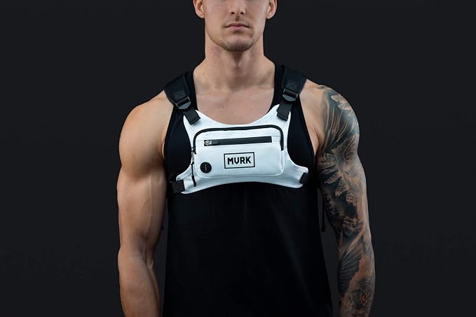 MVRK Water Resistant Running Vest Chest Pack, Phone Holder for Running, Lightweight Training Pack with Reflective Detail