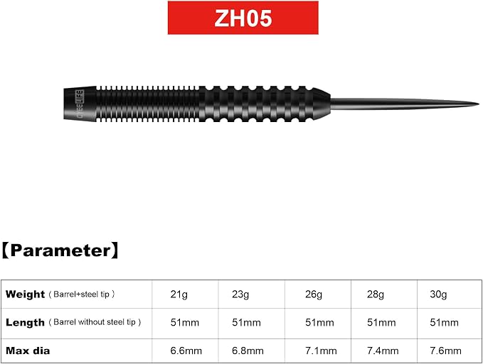 CyeeLife 21/23/26/28/30g Tungsten Steel Dart Barrels 90%