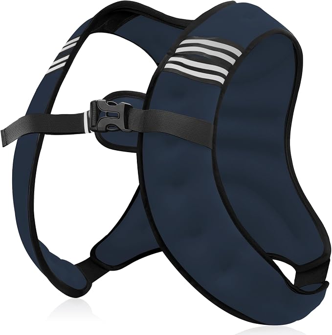 NATURELUX Weighted Vest Men or Women - 5/10/15/20/25/30lbs Weights with Reflective Stripe, Weighted Vest for Workout Equipment for Strength Training Running - Walking Weight Loss