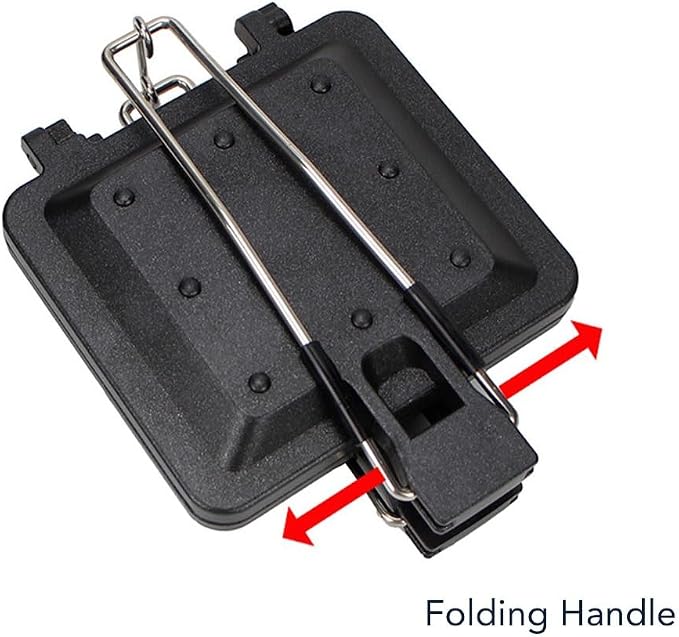 ‌Foldable Sandwich Maker – Double-Sided Non-Stick Grill Pan with Long Handle for Grilled Cheese, Breakfast & Outdoor Cooking (33x14x4.5cm)