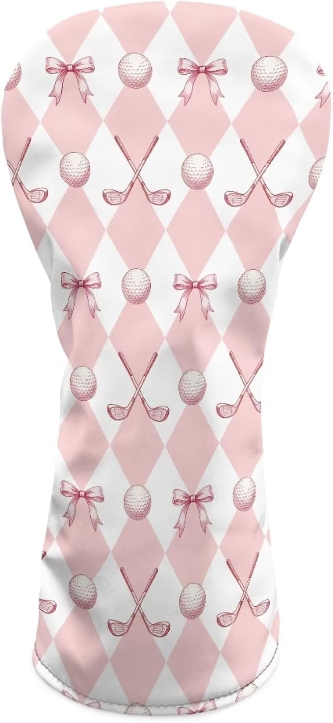 Rnyleeg Golf Club Head Covers for Women Driver Head Cover Leather Fairway Wood Headcover Hybrid Headcovers for Golf Clubs