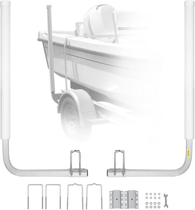 VEVOR Boat Trailer Guide, 16.7"- 60″ Adjustable Design Trailer Guide Poles, 2PCS Trailer Guide-Ons for Ski Boat, Fishing Boat or Sailboat Trailer