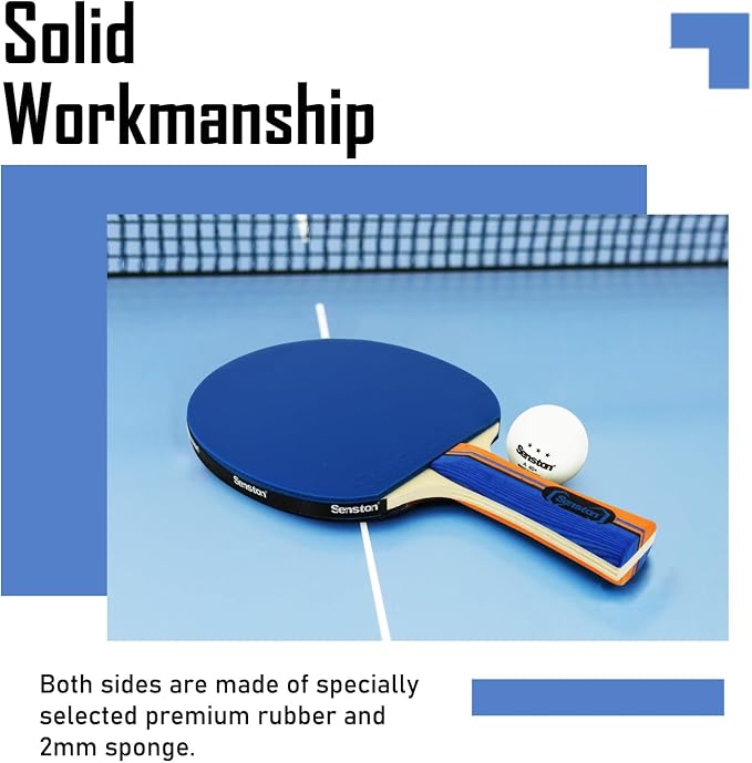 Senston Ping Pong Paddles Family Entertainment Set for Entertainment or Competition - Ping Pong Paddle Set