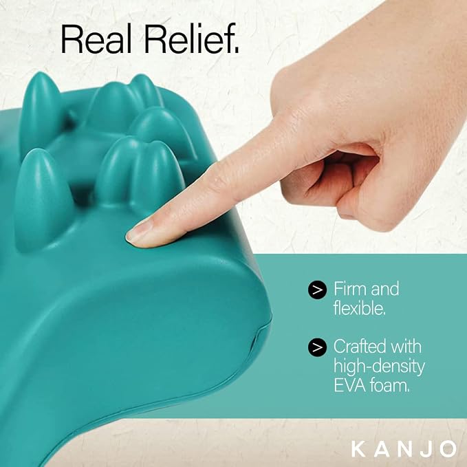 Kanjo Acupressure Upper Back Pain Relief Cushion for Back Support, Cervical Traction, and Neck Pain Relief