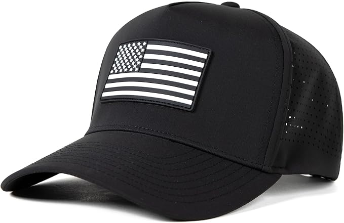 TOP-EX Performance Baseball Hat for Men Water Resistant Golf Cap Running Cooling Snapback Laser Perforated