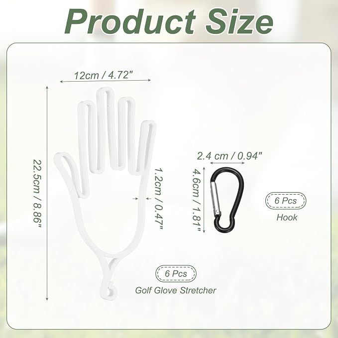 PATIKIL Golf Gloves Stretcher, Plastic Keeper Support Rack Holder Dryer Hanger Frame with Hanging Hooks for Men Women Sports Gloves Maintenance