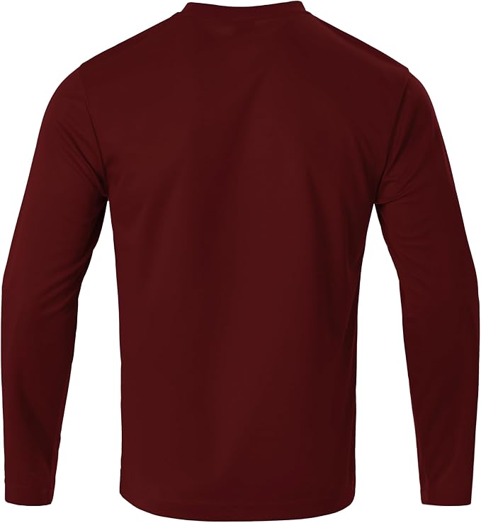Mens Long Sleeve T-Shirts Casual Crew Neck Tee Shirt Summer Soft Running Swimming Cycling Fishing Tops