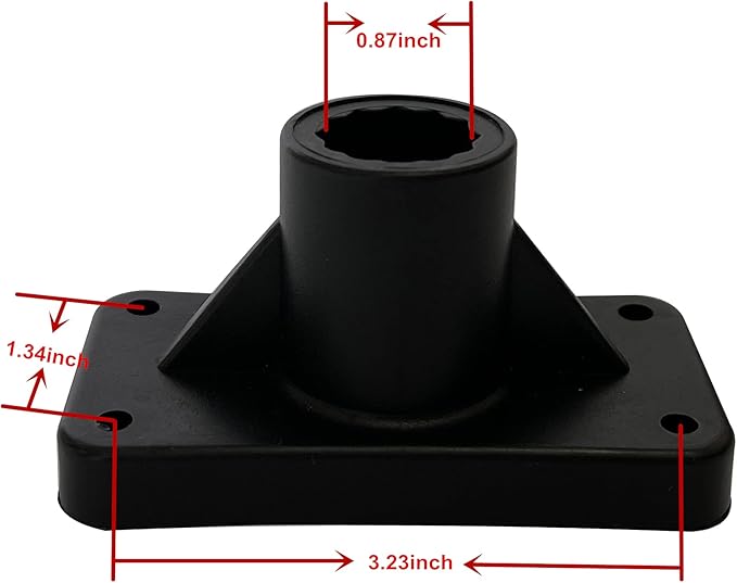HiUmi Adjustable Rotatable Plastic Fishing Rod 3 Mount Rack Holder Bracket Boat Canoeing Rowing Mount Kit Kayak Side Rod Holder