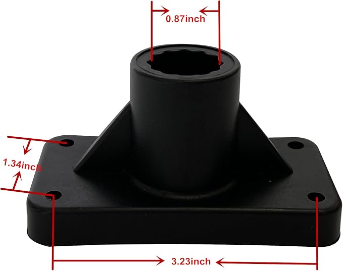 HiUmi Adjustable Rotatable Plastic Fishing Rod 3 Mount Rack Holder Bracket Boat Canoeing Rowing Mount Kit Kayak Side Rod Holder