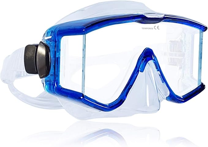 Tilos Single Lens Panoramic Large Wide View Mask for Scuba Diving & Snorkeling