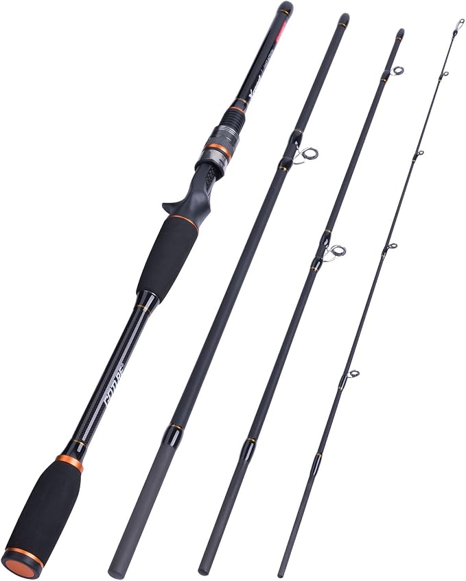 Goture 4-Piece Travel Carbon Fishing Rod M/MH Action 6.6-12ft Multi-Colors | Goture multi-spec travel fishing rods adopt upgraded high-grade carbon fiber blank with premium Fuji line guides
