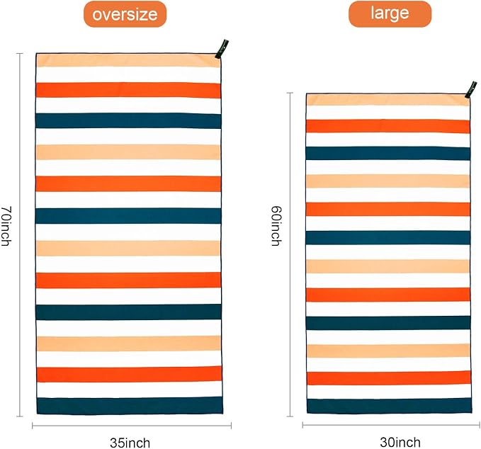 Exclusivo Mezcla 4 Pack Microfiber Quick Dry Beach Towels, Large Lightweight Sandfree Pool Towels for Swimming Camping Travel with Bag (Multi, 30x60 Inches)
