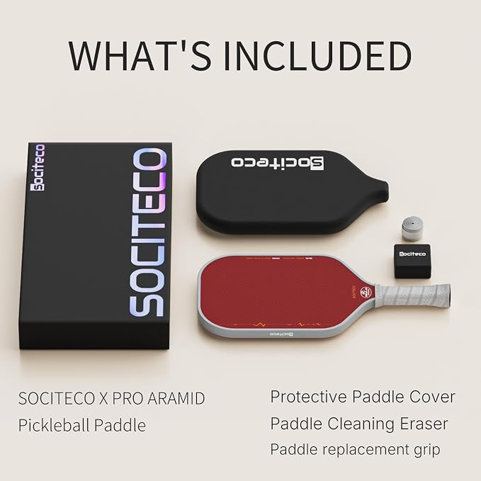 Carbon Fiber Pickleball Paddle, Thermoformed Pickleball Paddle | T700 Carbon Fiber, Thermoformed Unibody, 16mm Honeycomb Core, Foam Edge Wall, Elongated, Intermediate and Competitive Player