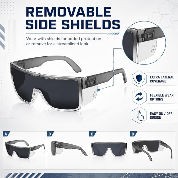Polarized Safety Sunglasses UV400 Protection ANSI Z87.1 Certified