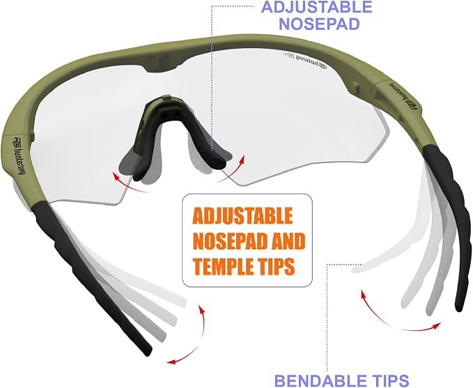HTS HUNTERSKY S53 Anti Fog Tactical Shooting Range Safety Glasses ANSI Z87.1 Ballistic Eye Protection Hunting Airsoft Riding