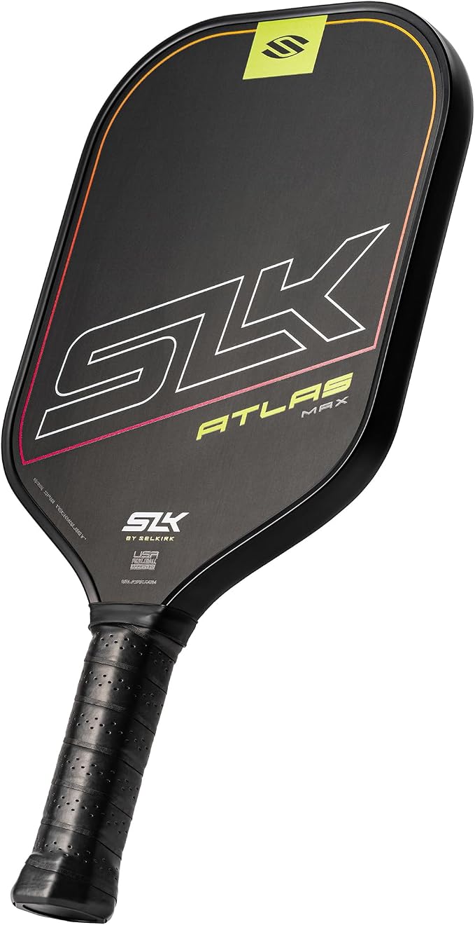 Selkirk Sport Atlas Raw Carbon Fiber Pickleball Paddles | Midweight Pickleball Paddle with Polymer Honeycomb Core | USAPA Approved Carbon Fiber Face for Spin and Control