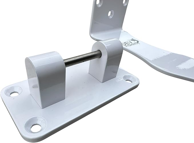 Single Bent Butt Wall Mount Rod Pole Holder Stand Display Dev Fishing Aluminum