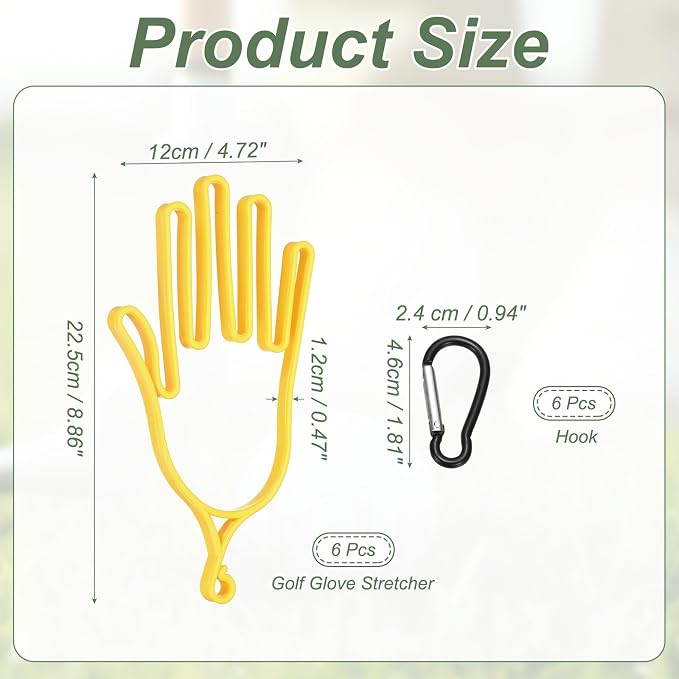 PATIKIL Golf Gloves Stretcher, Plastic Keeper Support Rack Holder Dryer Hanger Frame with Hanging Hooks for Men Women Sports Gloves Maintenance