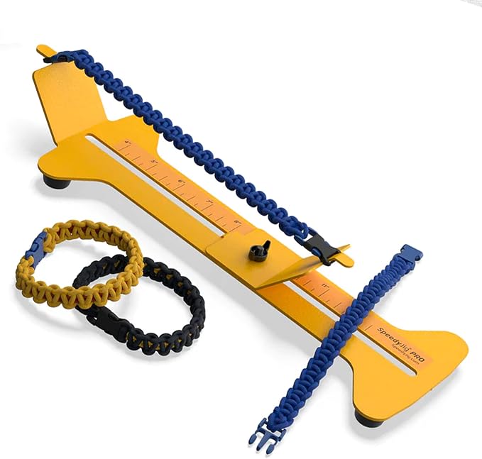 SpeedyJig PRO - Paracord Bracelet Kit and Jig | Easily Make Paracord Bracelets from 4" to Over 13" | Adjustable Steel Frame Made in The USA | Includes Free Paracord & Buckles
