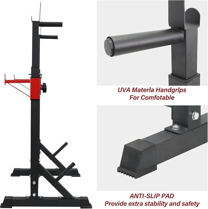 Multi-Function Squat Press Barbell Rack Stand, Height Adjustable Barbell