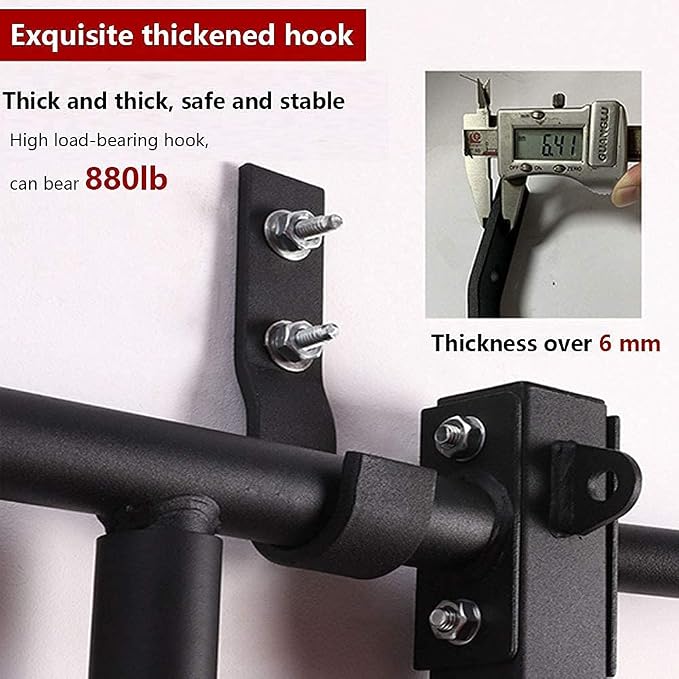 Wall Mount Pull Up Bar Wall Mounted Body Press Pull Up Bar Gym Chin-Up for Upper Body Workout